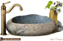 Chậu rửa, lavabo bằng đá cội tự nhiên.