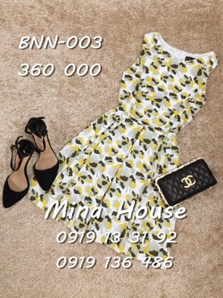 Ảnh số 90: BNN-003 _ ĐẦM SÁT NÁCH HOA DÁNG XÒE - Giá: 360.000