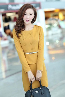 Ảnh số 58: Đầm Peplum nút bọc - D202 - Giá: 269.000