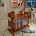 VINANOI VNN301M Nôi điện tự động gỗ thông màu cánh dán 4 trong 1