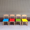 Ghế gỗ nguyên chất tự nhiên 100% bóng mịn sặc sỡ nhiều màu để chọn 200 ngàn