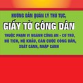 Quản lý thủ tục giầy tờ công dân Thuộc phạm vi nghành công an