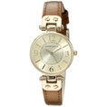 Đồng hồ Anne Klein Women s Goldtone Case With Honey Leather Strap Watch