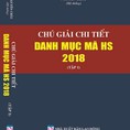 Sách chú giải chi tiết danh mục mã HS 2018