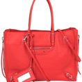 Túi xách nữ Balenciaga red Leather Papier Zip Around Tote