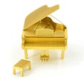 Mô hình kim loại gold lắp ghép đàn piano