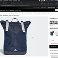 Balo Adidas kích thước 16.5 cm x 26.5 cm x 55 cm chính hãng xách tay UK