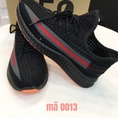 Giày sneaker thể thao nam đen viền hông xám đỏ đế cam Mã 0013