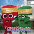 May mascot mô hình mascot nhân vật mascot hoat hình.