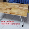 Bàn gỗ ghép chân gập được vào trong