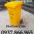 Sản xuất thùng rác nhựa HDPE tại hà nội, thùng rác 120l thiết kế chân đạp