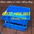 Giá khay nhựa có chân chống, khay nhựa A9, khay nhựa dùng trong các xưởng sản xuất