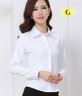 Áo Sơ Mi Nữ Trắng Đẹp Hàng Uniqlo Xuất Khẩu Không Nhăn, Áo Sơ Mi Cổ Đức Đẹp.