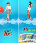 PAPAMAMA giảm giá 15% và tặng 50 sách truyện cho bé yêu