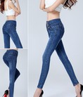 Quần jeans cạp cao co giãn