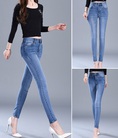 Quần jeans cạp cao co giãn