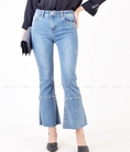 Quần jeans ống loe đính ngọc