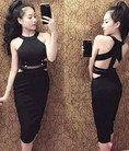 Đầm body đan dây hở lưng sexy