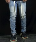 Quần Jeans Nam Skinny Zipper YKK Blue wax trơn denim