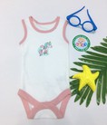 BodySuit sát nách dành cho bé gái họa tiết đơn giản BS025