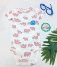 BodySuit tay ngắn họa tiết màu hồng ngọt ngào cho Bé Gái BS056