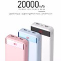 Sạc pin dự phòng Yoobao M20pro 20000mAh. Màn hính LCD hiển thị phần trăm pin