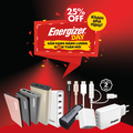 GIÁ SỐC Giảm ngay 25% toàn bộ phụ kiện Energizer: Pin dự phòng, sạc, cáp, kính cường lực...