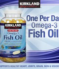 Hình ảnh: Fish Oil 1200mg Omega 3 Dầu cá của Kirkland Signature từ Mỹ bổ trí não, sáng mắt, 1v mỗi ngày, hũ 180 viên nang mềm