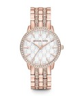 Hình ảnh: Đồng hồ nữ MICHAEL KORS MK3237 NINI White Logo Rose Gold Tone Crystal Glitz Women s Watch