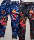 Hình ảnh: Xả lô quần legging giả jean cho bé gái 5 7t giá chỉ 30k