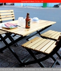 Hình ảnh: Bàn ghế gỗ xếp quán ăn