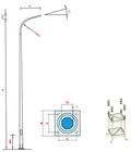 Hình ảnh: Cột đèn cao áp cao 8m 7m 9m 6m 10m Mạ kẽm. Cột đèn đường 8M 9M 6M 7M 10M mạ kẽm nhúng nóng.Cột thép bát giác 8M liền cần