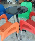 Hình ảnh: Bàn ghế nhựa đúc,ghế nhựa inox cafe siêu bền