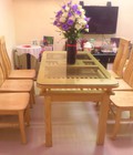 Hình ảnh: bộ bàn ăn sồi nga 6 ghế giá xuất xưởng
