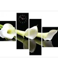Hình ảnh: Tranh đồng hồ nghệ thuật hoa Calla DH898A 120cmx80cm