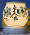 Hình ảnh: Đèn xông tinh dầu Bát Tràng mini hoa xanh