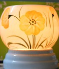 Hình ảnh: Đèn xông tinh dầu Bát Tràng mini hoa vàng