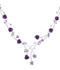 Hình ảnh: Bộ nữ trang Glamorousky Elegant Rose Necklace with Purple Austrian Element
