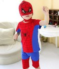 Hình ảnh: Bộ người nhện cho bé trai kèm mũ,chất cotton 4c thoáng mát cho bé