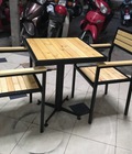 Hình ảnh: bàn ghế cafe sắt gỗ ngoài trời