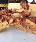 Hình ảnh: Linh vật gỗ- Tượng gỗ Cá chép hoá Rồng TC-001
