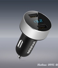 Hình ảnh: Tẩu USB hiển thị điện áp dòng điện trên xe hơi ô tô