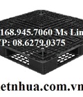 Hình ảnh: Pallet nhựa đen 1100x1100x125mm Thanh lý