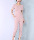 Hình ảnh: 57006B227 - Jumsuit màu hồng da, kiểu quần côn, áo có tay