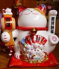 Hình ảnh: Mèo thần tài, mèo may mắn Maneki Neko  vẫy tay size 35cm