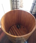 Hình ảnh: Bồn tắm tròn gỗ pơmu rộng 80 cm