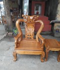 Hình ảnh: Bộ bàn ghế giả cổ trạm đào ( gỗ lim ) tay 12