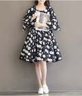 Hình ảnh: Đầm nữ Hàn Quốc trẻ trung, màu sắc cổ điển, phong cách nữ tính