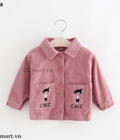 Hình ảnh: Áo khoác nhung hồng CHIC Style cực đáng yêu cho bé