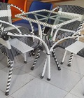Hình ảnh: bàn ghế nhựa đan mây giá rẻ